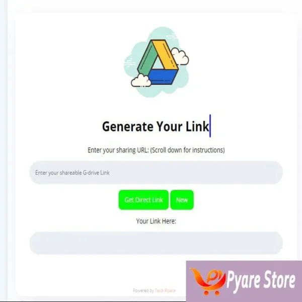 Google Drive Direct Link Generator Tool Script